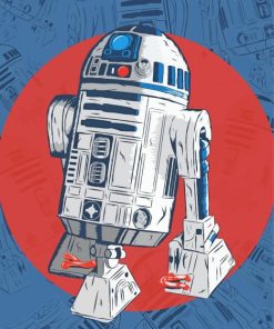 R2d2 Illustration Art Diamond Paintings