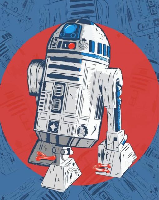 R2d2 Illustration Art Diamond Paintings