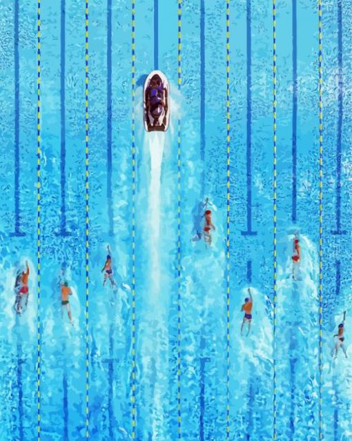 Racing Swimming Competition Diamond Paintings