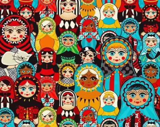 Russian Matryoshka Dolls Diamond Paintings