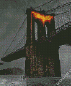 Batman Symbol In Brooklyn Bridge Diamond Paintings