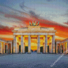 Brandenburg Gate At Sunset Diamond Paintings