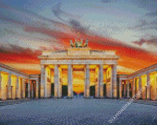 Brandenburg Gate At Sunset Diamond Paintings