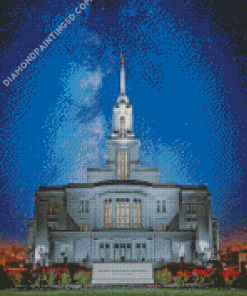 Columbia South Carolina Temple By Night Diamond Paintings