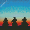 Cowboys And Horses Silhouette Diamond Paintings