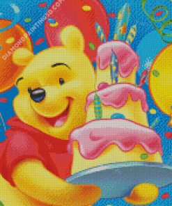 Happy Birthday Winnie The Pooh Diamond Paintings