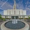 Jordan River Utah Temple And Fountain Diamond Paintings