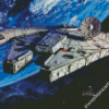 Millennium Falcon In Space Diamond Paintings