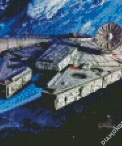 Millennium Falcon In Space Diamond Paintings