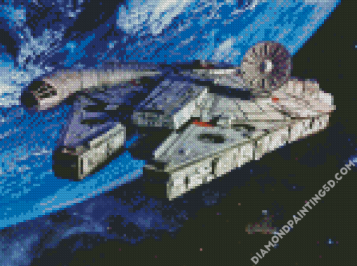 Millennium Falcon In Space Diamond Paintings