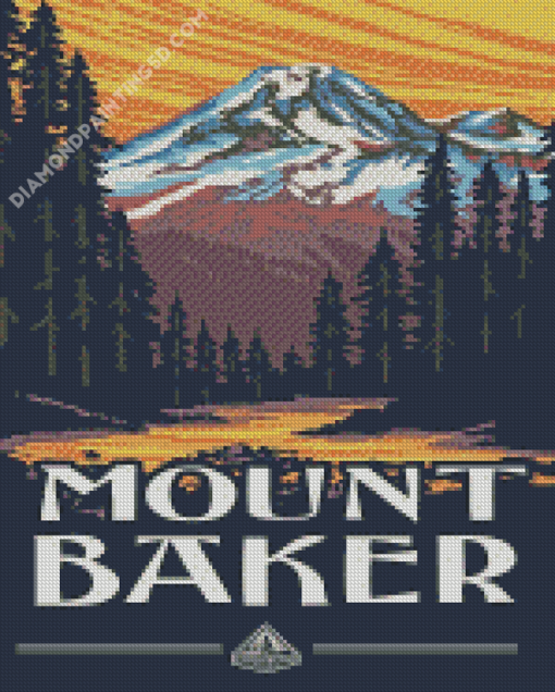 Mt Baker Poster Diamond Paintings