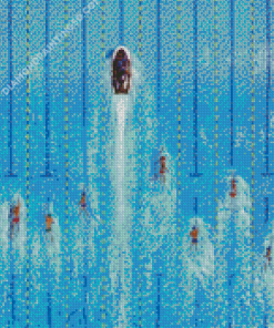 Racing Swimming Competition Diamond Paintings