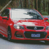 Red Holden Commodore On Road Diamond Paintings