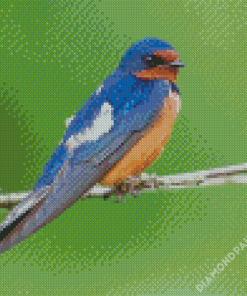 Swallow On Branch Diamond Paintings