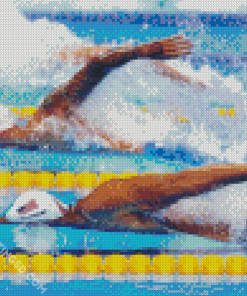 Swimming Competition Swimmers Diamond Paintings