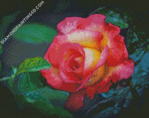 Yellow And Pink Roses Flower Diamond Paintings