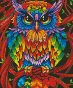 Cute Abstract Owl Diamond Paintings