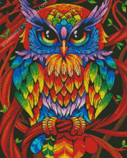 Cute Abstract Owl Diamond Paintings