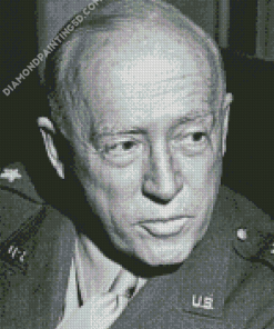 Monochrome General George Patton Diamond Paintings