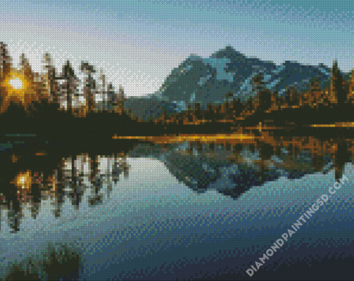 Sunrise Mt Baker Diamond Painting