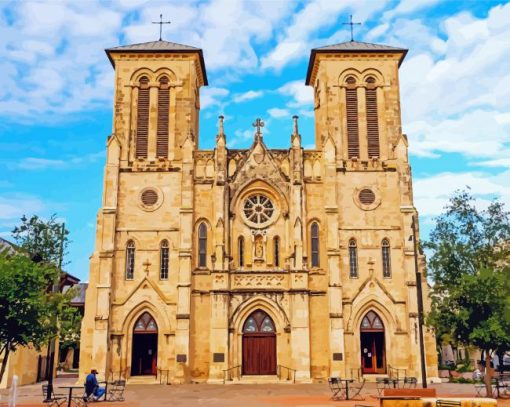 San Fernando Cathedral San Antonio Building Diamond Paintings