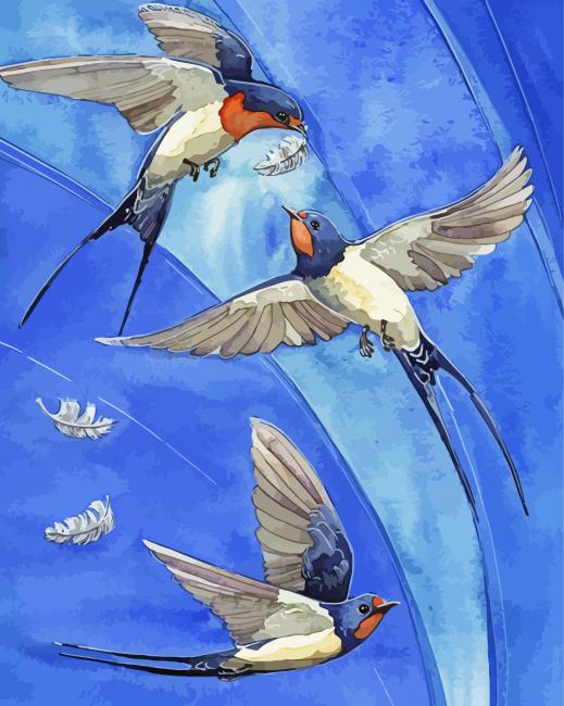 Swallow Birds Art Diamond Paintings