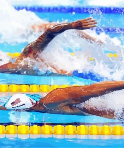 Swimming Competition Swimmers Diamond Paintings