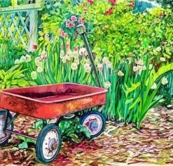 The Red Wagon Diamond Paintings