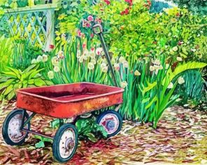 The Red Wagon Diamond Paintings