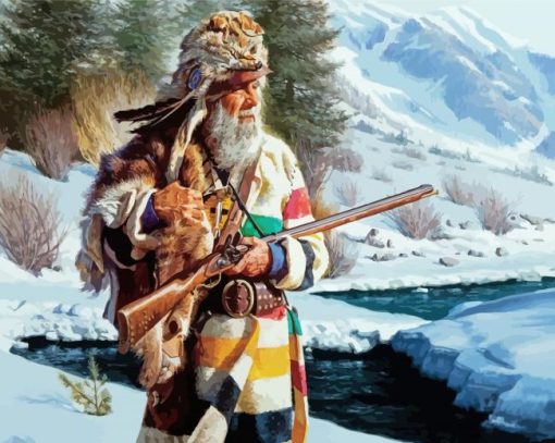 Trapper Mountain Man Diamond Paintings