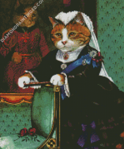 Victorian Cat Animal Diamond Paintings