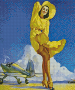 Vintage Pin Up Girl Diamond Paintings