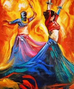 Aesthetic Abstract Woman Dance Illustration Diamond Paintings