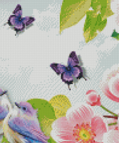 Aesthetic Birds Flowers Butterflies Diamond Paintings