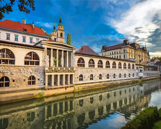 Aesthetic Central Market Ljubljana Diamond Paintings