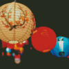 Aesthetic Paper Lanterns In Night Diamond Paintings