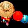 Aesthetic Paper Lanterns In Night Diamond Paintings