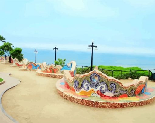 Aesthetic Parque Del Amor Lima Diamond Paintings