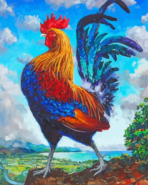 Aesthetic Rooster Art Diamond Paintings