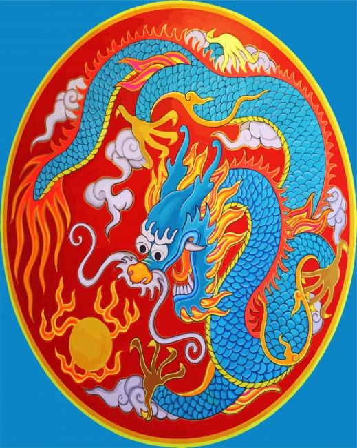 Aesthetic Circular Dragon Diamond Paintings