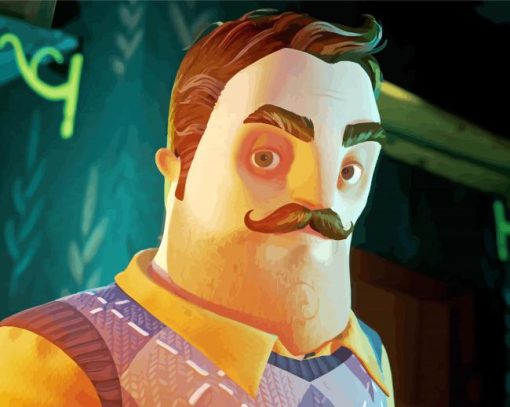 Aesthetic Hello Neighbor Character Diamond Paintings