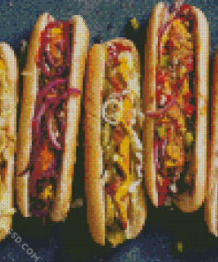 Aesthetic Hotdogs Diamond Paintings