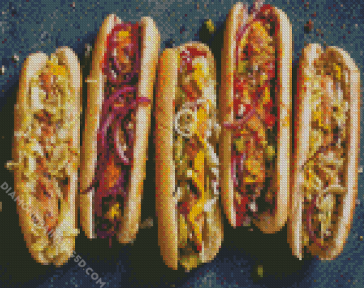 Aesthetic Hotdogs Diamond Paintings