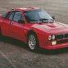 Aesthetic Red Lancia Diamond Paintings