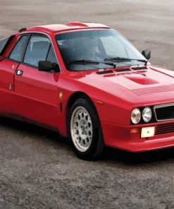 Aesthetic Red Lancia Diamond Paintings