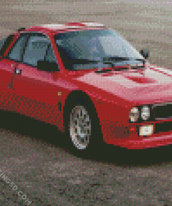 Aesthetic Red Lancia Diamond Paintings