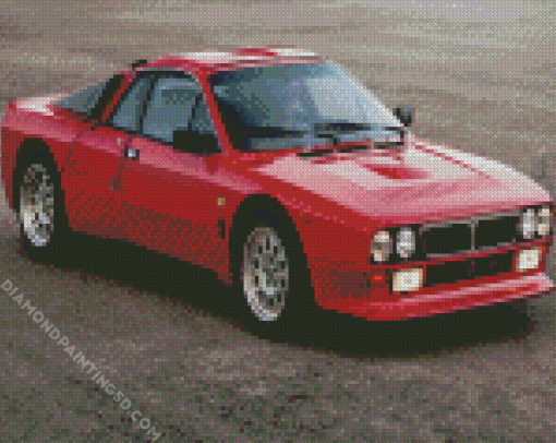 Aesthetic Red Lancia Diamond Paintings