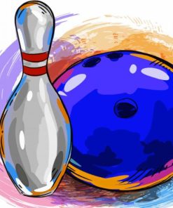 Aesthetic Bowling Art Illustration Diamond Paintings