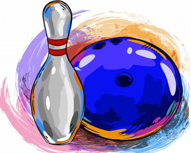 Aesthetic Bowling Art Illustration Diamond Paintings