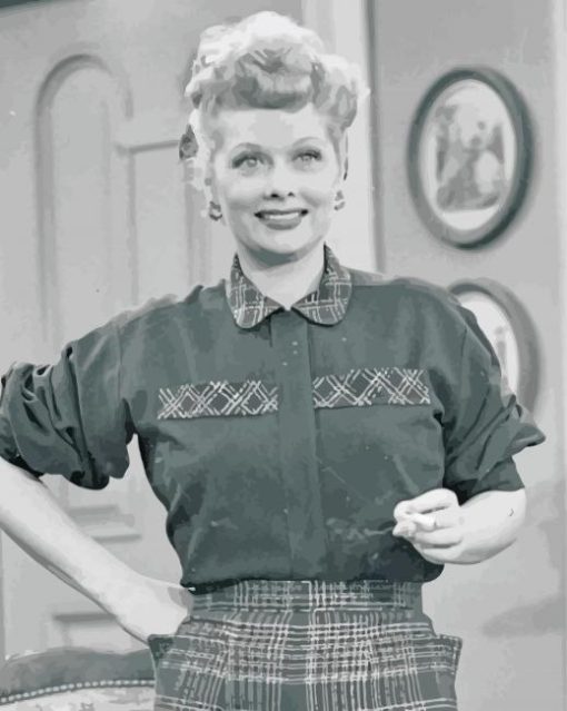 Black And White Lucille Ball Diamond Paintings